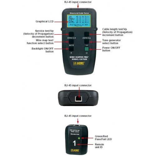 AEMC CA7028 Wire Mapper Pro LAN Cable Tester - AEMC-CA7028