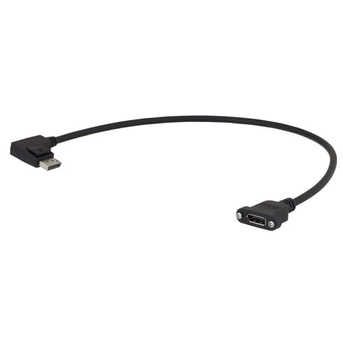 Displayport Right angle male to Displayport female panel mount 20 ...