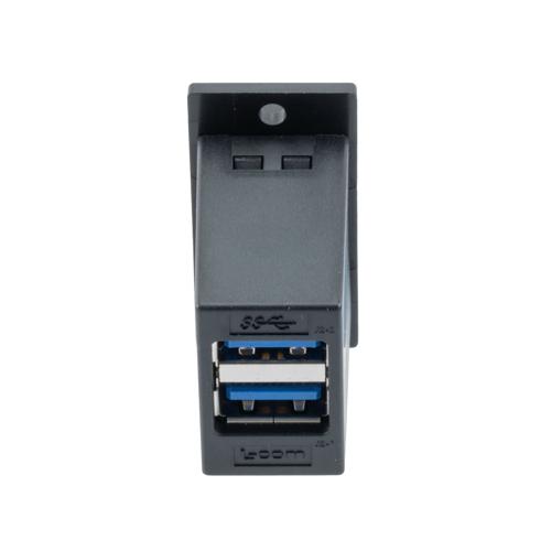 Usb 3 0 Double Stack Adapter Coupler Ecf Flange Type 4 Panel Mount Style Two A Type Female