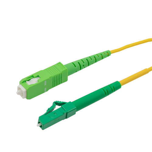 LC-APC to SC-APC 9/125 Single mode Simplex Fiber Patch Cable, OS2, 2 Meter
