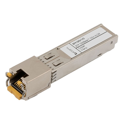 Fiber Optic Transceiver, SFP, RJ-45, TM Copper 100m, AutoNeg 1000M ...