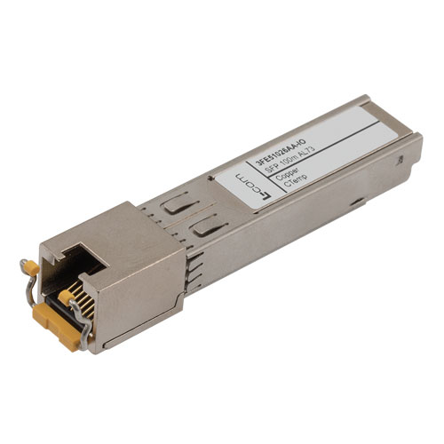 Fiber Optic Transceiver, SFP, RJ-45, TM Copper 100m, AutoNeg 10/100 ...