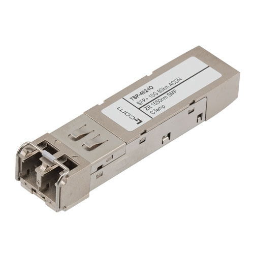 Fiber Optic Transceiver, SFP+, 1550nm, ZR SMF 80km, 10G DDM, Arris