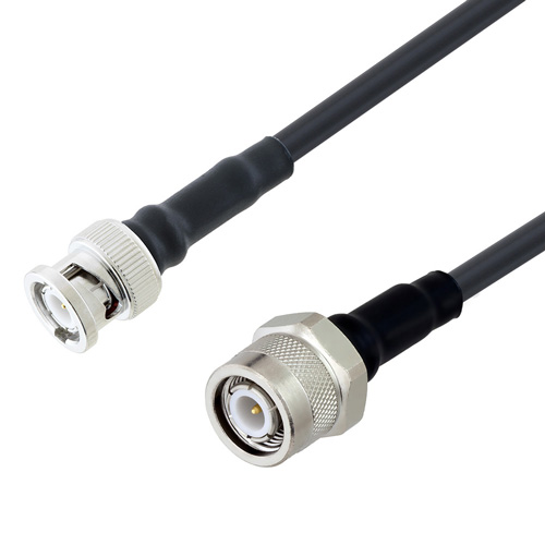 Low Loss Bnc Male To Tnc Male Cable Assembly Using Lmr 200 Fr Coax 1 Ft With Times Microwave 