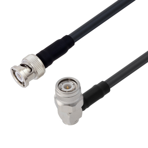 Low Loss BNC Male to TNC Male Right Angle Cable Assembly using LMR-240 ...