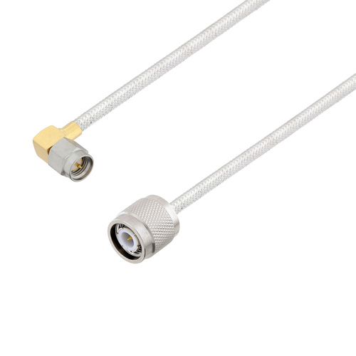 SMA Male Right Angle to TNC Male Cable Assembly using LC141TB Coax, 10 FT