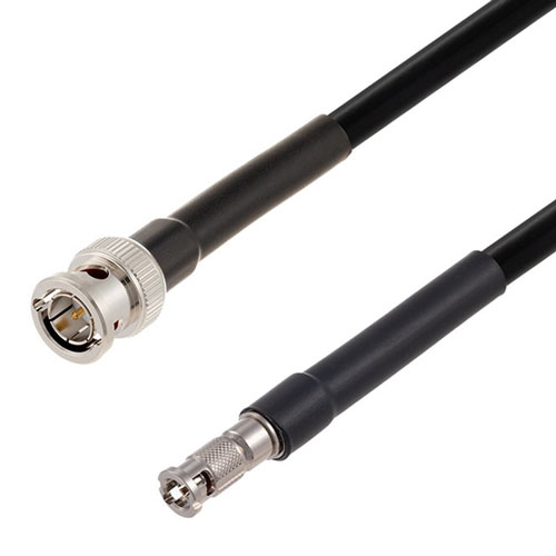 75 Ohm 12G SDI BNC Male to HD-BNC Male Cable Assembly using 4694R-BK ...