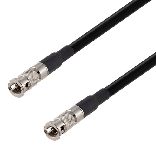 75 Ohm 6G SDI HD-BNC Male to HD-BNC Male Cable Assembly using 1855A-BK ...