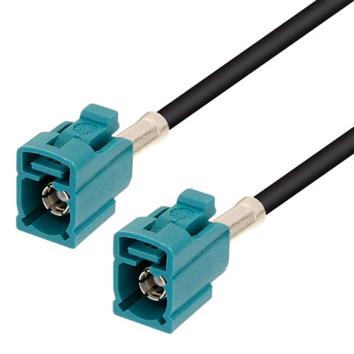 Water Blue FAKRA Jack to FAKRA Jack Cable Assembly using RG174 Coax, 2 ...