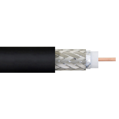 Low Loss Flexible Lmr 195 Fr Fire Rated Rated Coax Cable Double Shielded With Black Frpe Jacket 9297