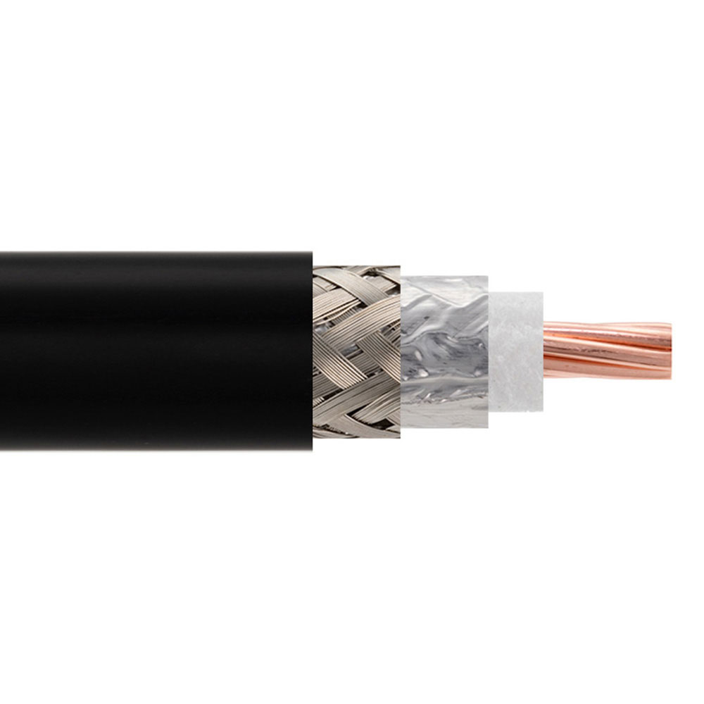 Low Loss Ultra Flexible Lmr 500 Uf Indoor Outdoor Rated Coax Cable Double Shielded With Black 6800