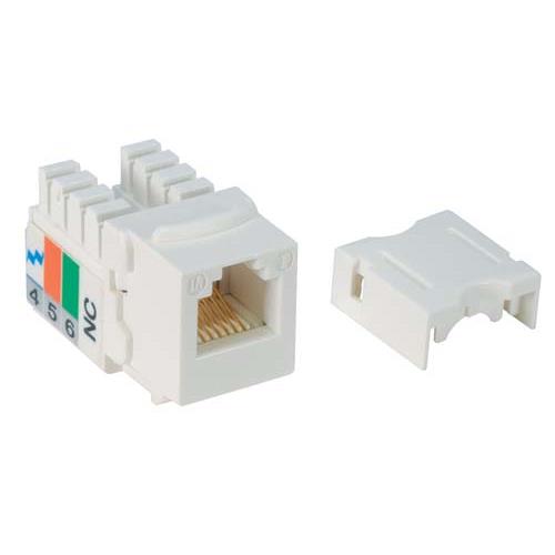 Category 3 Keystone Jack 110/RJ12 EIA568/USOC, White - MJS110RJ12-WT