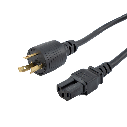 Nema L6-20P to C15 Power Cord, 15A, 250V - 6ft