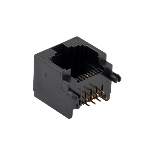 RJ45 (8x8) Surface Mount Jack, PCB Solder Post 90° Version, 30um ...