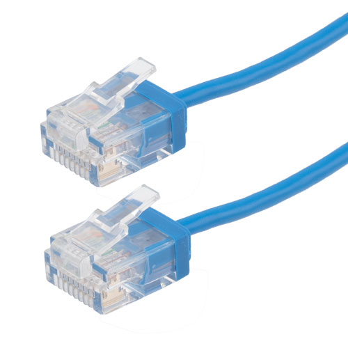 Category 6 Gigabit Super Slim Ethernet Cable Assembly, Utp, Rj45 Male 