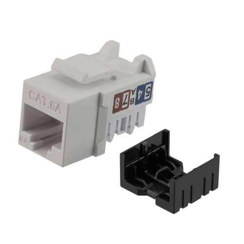 Cat6a RJ45 Keystone Jack, IDC 110 90 degrees Punch Down, UTP ...