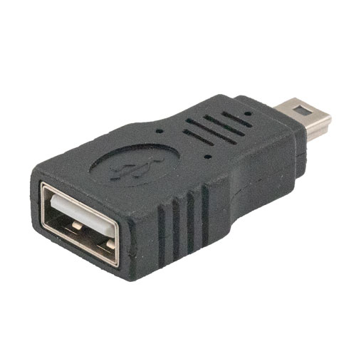 USB 2.0 Adapter Coupler, Type A Female Jack to Type Mini B5 Male Plug ...