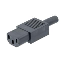 Picture of Power Connector, Cable-Mount, C13 Connector, Nylon 66