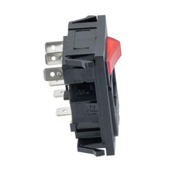 Picture of AC PEM C14, 1.0 to 3.0mm Vertical Panel Snap-In, 6.3mm Quick-connect, Single Illuminated Switch Fuseholder