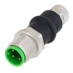 Picture of M12 4 Pin A-Code Male to M8 4 Pin Female Adapter