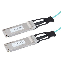 Picture of Active Optical Cable QSFP+ to QSFP+, 40G, 1 Meter riser rated (OFNR), Hewlett Packard Compatible