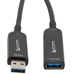 Picture of USB 3.1 Active Optical Cable, A male to A female, Backwards Compatible, PVC Jacket, 8 Meters