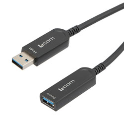 Picture of USB 3.1 Active Optical Cable, A male to A female, Backwards Compatible, PVC Jacket, 10 Meters