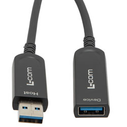 Picture of USB 3.1 Active Optical Cable, A male to A female, Backwards Compatible, PVC Jacket, 10 Meters