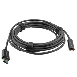 Picture of USB 3.1 Active Optical Cable, A male to C male, Backwards Compatible, PVC Jacket, 5 Meters