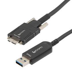 Picture of USB 3.1 Active Optical Cable, A male to Micro B male, Backwards Compatible, PVC Jacket, 5 Meters