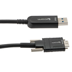 Picture of USB 3.1 Active Optical Cable, A male to Micro B male, Backwards Compatible, PVC Jacket, 5 Meters