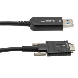 Picture of USB 3.1 Active Optical Cable, A male to Micro B male, Backwards Compatible, PVC Jacket, 8 Meters