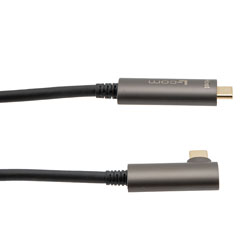 Picture of USB 3.1 Active Optical Cable, A male to Right Angle C male, Backwards Compatible, PVC Jacket, 5 Meters