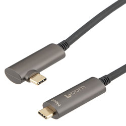 Picture of USB 3.1 Active Optical Cable, A male to Right Angle C male, Backwards Compatible, PVC Jacket, 10 Meters