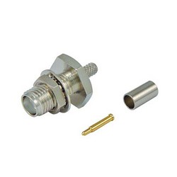 Picture of RP-SMA Jack Bulkhead Crimp for RG174/188/316 & 100-Series Cable