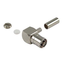Picture of SMB Plug Right Angle Crimp for 100-Series, RG316/174 Cable