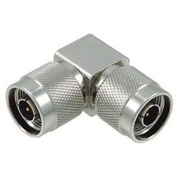 Picture of Coaxial 50 Ohm Right Angle Adapter, Type N-Male / Male