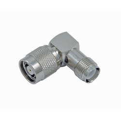 Picture of Coaxial 50 Ohm Right Angle Adapter, RP-TNC Plug / Jack