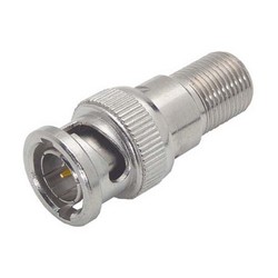 Picture of Coaxial Adapter, F Female / 75 Ohm BNC Male