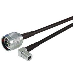 Picture of QMA Right Angle Plug to N-Male, Pigtail 20 ft 195-Series