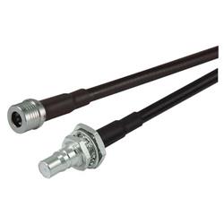 Picture of QMA Plug to QMA Jack Bulkhead, Pigtail 2 ft 195-Series