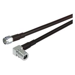 Picture of QMA Right Angle Plug to SMA Male, Pigtail 20 ft 195-Series