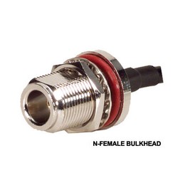 Picture of RP-BNC Plug to N-Female Bulkhead, Pigtail 10 ft 195-Series