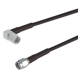 Picture of RP-SMA Plug to RP-SMA Plug Right Angle, Pigtail 19" 100-Series