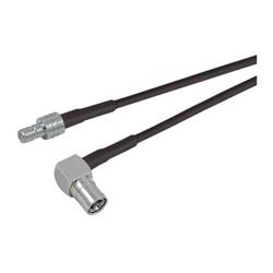 Picture of SMB Plug Right Angle to SMB Jack Pigtail, 12" 100-Series