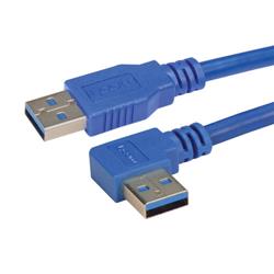 Picture of USB 3.0 Type A male straight to right angle exit Type A male 2M