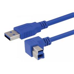 Picture of USB 3.0 A male to right angle right exit B male .3M