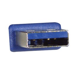 Picture of USB 3.0 Right Angle Cable Assembly - Up Angle A - Straight A Connectors 0.5 Meters