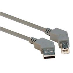 Picture of 45 Degree USB Cable, 45 Degree Left Angled A Male / 45 Degree Left Angled B Male, 0.3 m