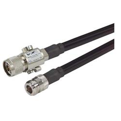 N-Female to N-Male Lightning Protector, 400-Series Cable Assembly - 2 ft